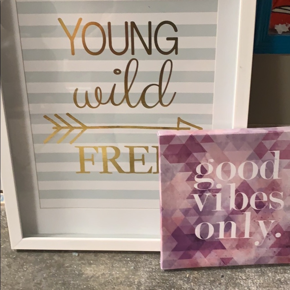 Young wild and free wall hanging decor.